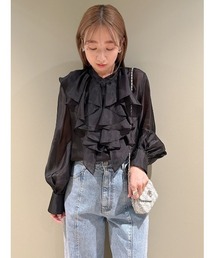 フリルボリュームブラウス