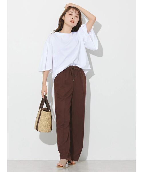 AMERICAN HOLIC（アメリカンホリック）の「キレイCottonポンチ袖フレアカットプルオーバー（Tシャツ/カットソー・レディース・ブラック/ピンク/オフホワイト/ブルー・L/M）」の6枚目の写真