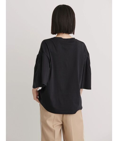 AMERICAN HOLIC（アメリカンホリック）の「キレイCottonポンチ袖フレアカットプルオーバー（Tシャツ/カットソー・レディース・ブラック/ピンク/オフホワイト/ブルー・L/M）」の12枚目の写真