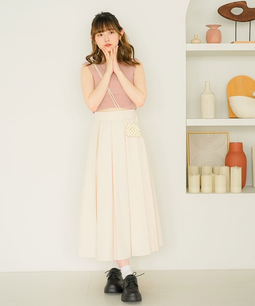 moulis'(ムーリス)の「ショルダースリットハイネックトップス(タンクトップ・レディース・ホワイト/ブラック/ベビーピンク・MEDIUM/LARGE/SMALL)」の16枚目の写真