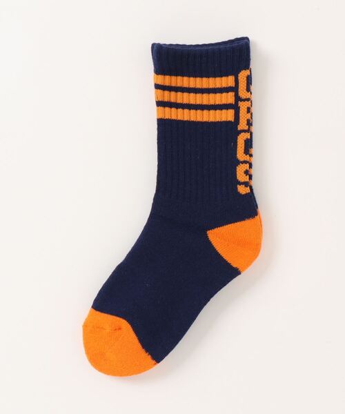 GROOVY COLORS(グルービーカラーズ)の「GROOVY LINE ソックス(ソックス/靴下・キッズ・グレー/ネイビー/ローズ・MEDIUM/LARGE/SMALL)」の2枚目の写真
