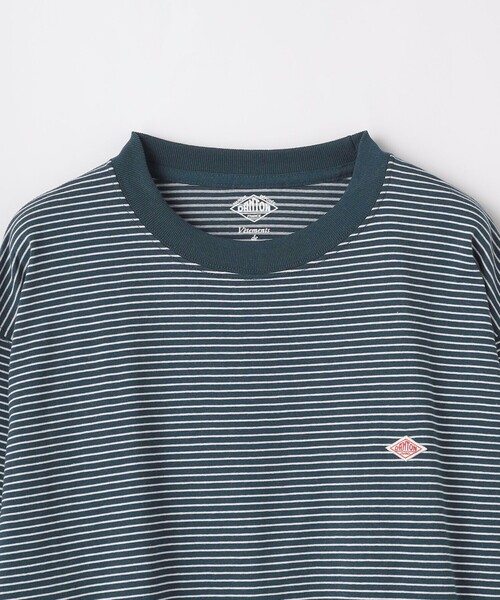 DANTON（ダントン）の「＜DANTON＞ロゴ ボーダー Tシャツ（Tシャツ/カットソー・メンズ・ダークグレー/ネイビー/ダークグリーン・S/M/L）」の5枚目の写真