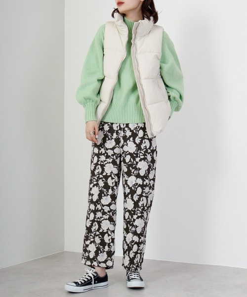 hunch（ハンチ）の「hunch ハイカウントポリエステル　ソロナベスト（ダウンベスト・レディース・ブルー/ライトベージュ・FREE）」の8枚目の写真