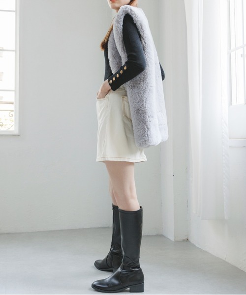 Ada.（エイダ）の「ふわふわ肌触り抜群♪ ファーベスト ・ジレ（ベスト