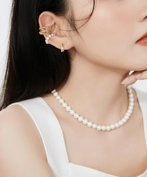 【LEJA】パール×ゴールドパーツ ピアス イヤーカフ 3個セット 結婚式 お呼ばれピアス
