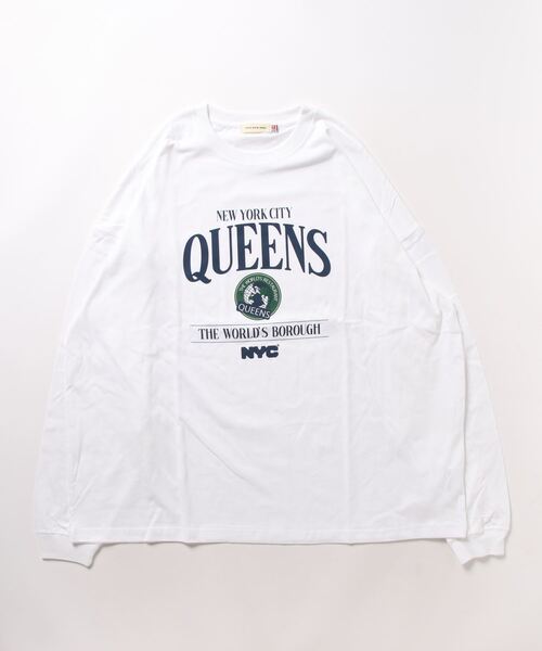 GOOD ROCK SPEED（グッドロックスピード）の「☆【GOOD ROCK SPEED/グッドロックスピード】NYC LOGO LONGSLEEVE TEE　23NYC045W（Tシャツ/カットソー・レディース・ホワイト/チャコール・FREE）」の7枚目の写真