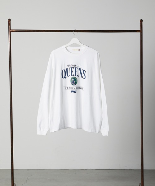 GOOD ROCK SPEED（グッドロックスピード）の「☆【GOOD ROCK SPEED/グッドロックスピード】NYC LOGO LONGSLEEVE TEE　23NYC045W（Tシャツ/カットソー・レディース・ホワイト/チャコール・FREE）」の5枚目の写真