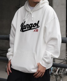 【KANGOL】 ワンポイント ロゴ 刺繍 ビッグシルエット 長袖 パーカー