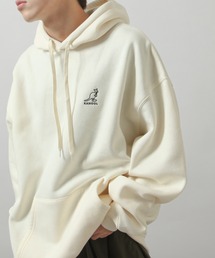 【KANGOL】 ワンポイント ロゴ 刺繍 ビッグシルエット 長袖 パーカー