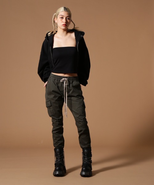 DANKE SCHON(ダンケシェーン)の「【WEB&DEPOT限定】DankeSchon/ダンケシェーン/STRETCH TWILL ZIP CARGO(カーゴパンツ・レディース・ブラック/カーキ・XL/S/M/L)」の19枚目の写真