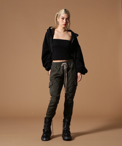 DANKE SCHON(ダンケシェーン)の「【WEB&DEPOT限定】DankeSchon/ダンケシェーン/STRETCH TWILL ZIP CARGO(カーゴパンツ・レディース・ブラック/カーキ・XL/S/M/L)」の18枚目の写真