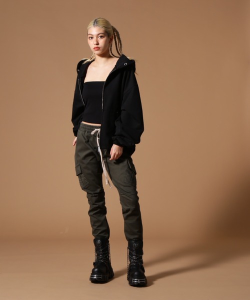 DANKE SCHON(ダンケシェーン)の「【WEB&DEPOT限定】DankeSchon/ダンケシェーン/STRETCH TWILL ZIP CARGO(カーゴパンツ・レディース・ブラック/カーキ・XL/S/M/L)」の17枚目の写真