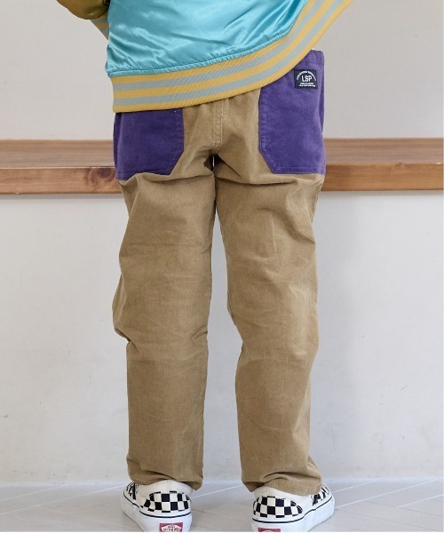 Life Support Products（ライフサポートプロダクツ）の「コールテンタックロングパンツ（80～150cm）（その他パンツ・キッズ・ブルー/グリーン/ベージュ/ラベンダー/オレンジ/チャコール/イエロー/ブラック/グレー/バイオレット/ローズ/サンドベージュ・110/130/140/80/90/95/120/150/100）」の5枚目の写真