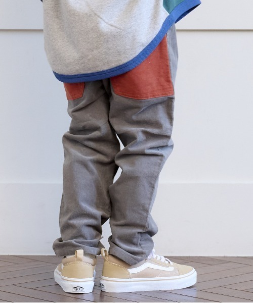 Life Support Products（ライフサポートプロダクツ）の「コールテンタックロングパンツ（80～150cm）（その他パンツ・キッズ・ブルー/グリーン/ベージュ/ラベンダー/オレンジ/チャコール/イエロー/ブラック/グレー/バイオレット/ローズ/サンドベージュ・110/130/140/80/90/95/120/150/100）」の3枚目の写真