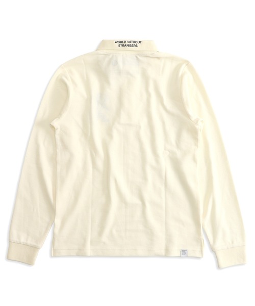 GIORDANO（ジョルダーノ）の「[ GIORDANO ] スモールライオン刺繍ドライストレッチ長袖ポロシャツ（ポロシャツ・メンズ・ブラック/ネイビー/アイボリー・MEDIUM/X-LARGE/SMALL/LARGE）」の4枚目の写真