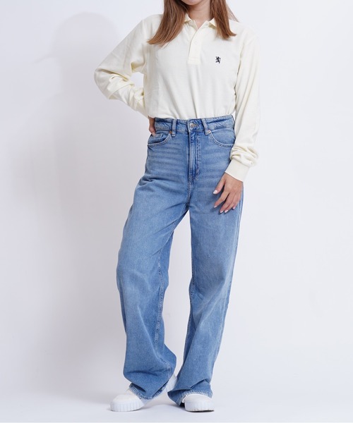 GIORDANO（ジョルダーノ）の「[ GIORDANO ] スモールライオン刺繍ドライストレッチ長袖ポロシャツ（ポロシャツ・メンズ・ブラック/ネイビー/アイボリー・MEDIUM/X-LARGE/SMALL/LARGE）」の22枚目の写真