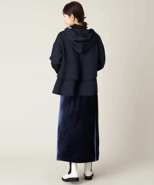 a.v.v(アーヴェヴェ)の「ベロアセミフレアスカート(スカート・レディース・ライトグレー/ネイビー/カーキ・40/36/38/34/42)」の11枚目の写真