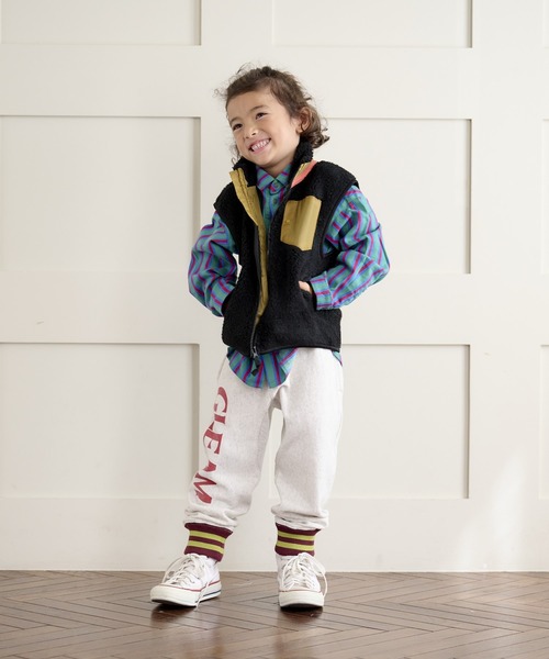 BIG FIELD（ビッグフィールド）の「スウェットクロッチパンツ（80～150cm）（スウェットパンツ・キッズ・オフホワイト/グリーン/ブラウン・100/120/95/140/130/80/90/150/110）」の20枚目の写真