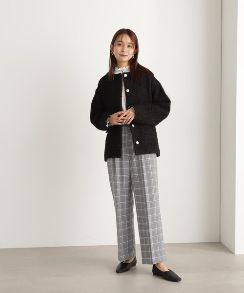 N.（N. Natural Beauty Basic）（エヌエヌナチュラルビューティーベーシック）の「【S Size Line】◆チェックハイウエストスラックスワイドパンツ（スラックス・レディース・グレー系その他/ベージュ系その他・MEDIUM/SMALL）」の9枚目の写真