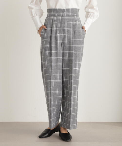 N.（N. Natural Beauty Basic）（エヌエヌナチュラルビューティーベーシック）の「【S Size Line】◆チェックハイウエストスラックスワイドパンツ（スラックス・レディース・グレー系その他/ベージュ系その他・MEDIUM/SMALL）」の11枚目の写真