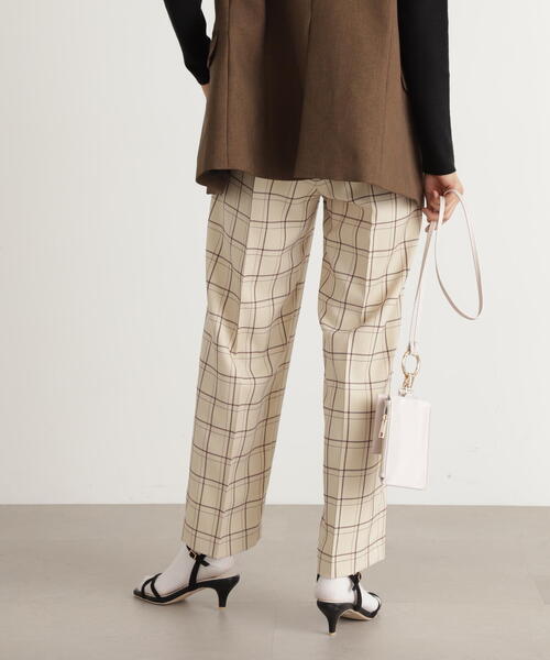N.（N. Natural Beauty Basic）（エヌエヌナチュラルビューティーベーシック）の「【S Size Line】◆チェックハイウエストスラックスワイドパンツ（スラックス・レディース・グレー系その他/ベージュ系その他・MEDIUM/SMALL）」の21枚目の写真