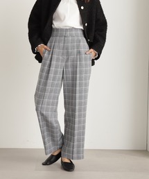 N.(N. Natural Beauty Basic) | 【S Size Line】◆チェックハイウエストスラックスワイドパンツ(スラックス)