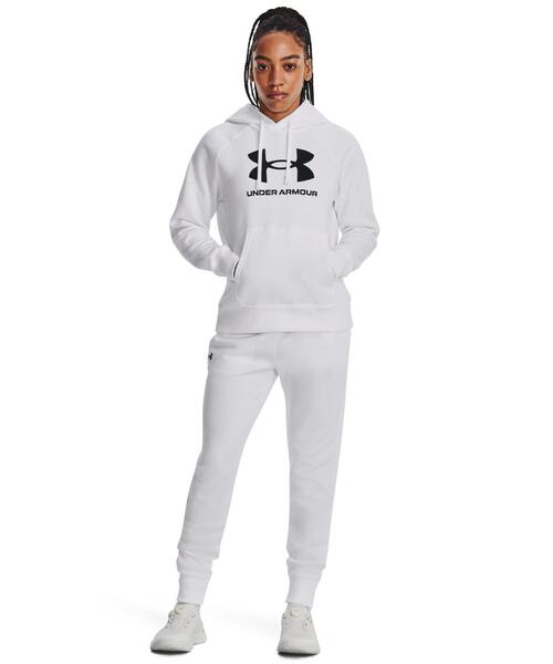 UNDER ARMOUR(アンダーアーマー)の「UAライバルフリース ビッグロゴ フーディー(トレーニング/レディース)(スウェット・レディース・ホワイト・S/L/XL/M)」の2枚目の写真