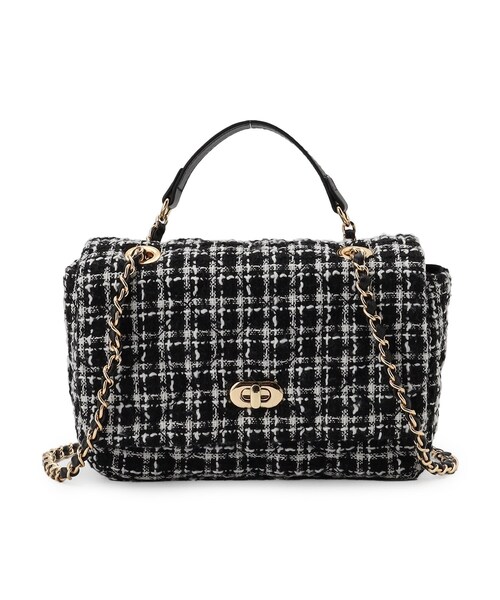 OPAQUE.CLIP（オペークドットクリップ）の「◆【2WAY】キルティングチェーンショルダー（ショルダーバッグ・レディース・ブラック系1/ブラック/ライトベージュ・00）」の14枚目の写真