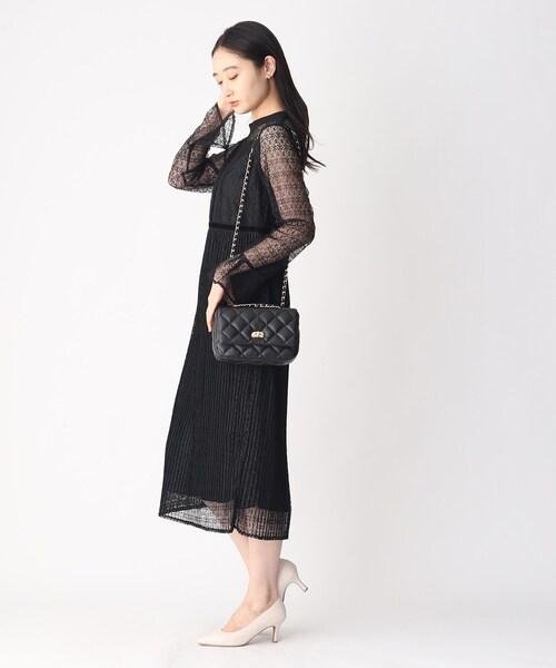 OPAQUE.CLIP（オペークドットクリップ）の「◆【2WAY】キルティングチェーンショルダー（ショルダーバッグ・レディース・ブラック系1/ブラック/ライトベージュ・00）」の9枚目の写真