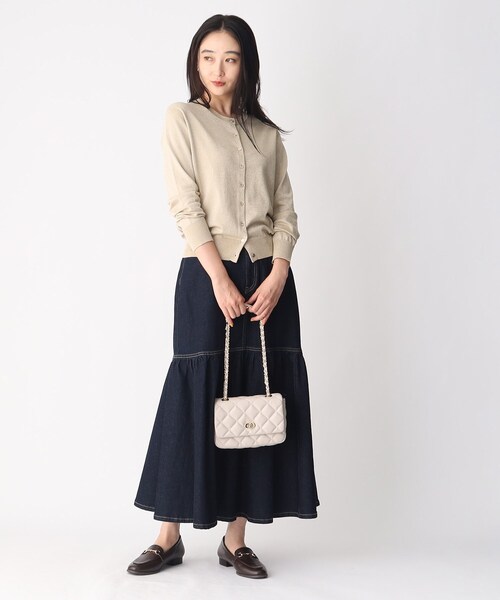 OPAQUE.CLIP（オペークドットクリップ）の「◆【2WAY】キルティングチェーンショルダー（ショルダーバッグ・レディース・ブラック系1/ブラック/ライトベージュ・00）」の11枚目の写真