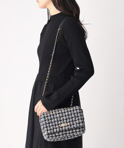 OPAQUE.CLIP（オペークドットクリップ）の「◆【2WAY】キルティングチェーンショルダー（ショルダーバッグ・レディース・ブラック系1/ブラック/ライトベージュ・00）」の12枚目の写真