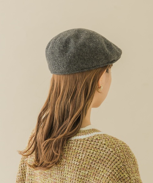 SMELLY（スメリー）の「ベーシックウールハンチング（ハンチング/ベレー帽・レディース・ブラック/チャコールグレー・-）」の6枚目の写真