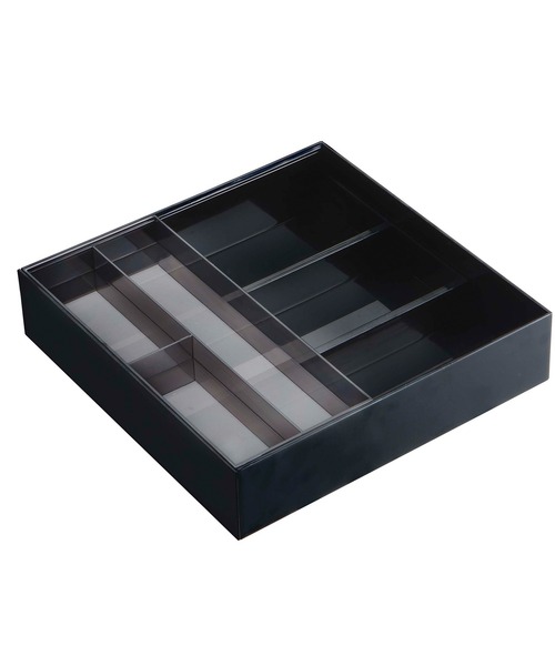 tower（タワー）の「tower(タワー)　伸縮＆スライド　カトラリートレー（キッチン収納・レディース・ホワイト/ブラック・F）」の8枚目の写真