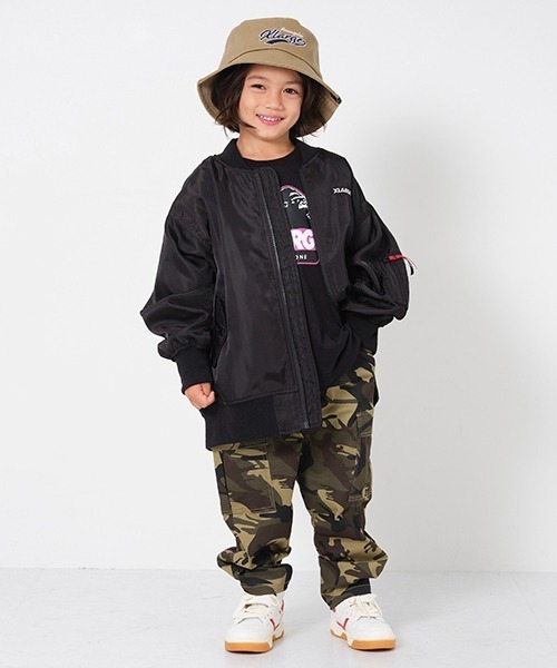 XLARGE KIDS(エクストララージキッズ)の「カモフラカーゴロングパンツ(カーゴパンツ・キッズ・モカ/ライトグレー・120cm/130cm/140cm/100cm/110cm/90cm)」の6枚目の写真
