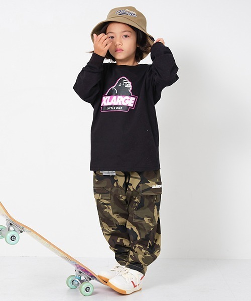 XLARGE KIDS(エクストララージキッズ)の「カモフラカーゴロングパンツ(カーゴパンツ・キッズ・モカ/ライトグレー・120cm/130cm/140cm/100cm/110cm/90cm)」の10枚目の写真