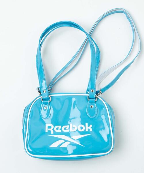 Reebok（リーボック）の「∴WEGO/別注Reebokエナメルボストンバッグ（ショルダーバッグ・レディース・ブラック/ブルー/ホワイト・FREE）」の5枚目の写真