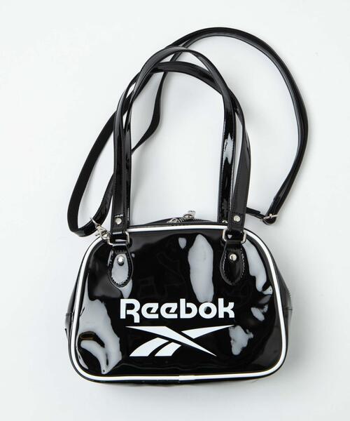 Reebok（リーボック）の「∴WEGO/別注Reebokエナメルボストンバッグ（ショルダーバッグ・レディース・ブラック/ブルー/ホワイト・FREE）」の7枚目の写真