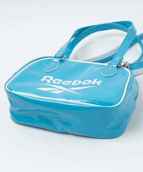 Reebok（リーボック）の「∴WEGO/別注Reebokエナメルボストンバッグ（ショルダーバッグ・レディース・ブラック/ブルー/ホワイト・FREE）」の8枚目の写真