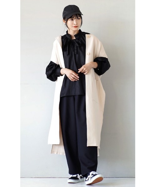 e-zakkamania stores（イーザッカマニアストアーズ）の「セミワイド テーパードパンツ（その他パンツ・レディース・グレー/ブラウン/ブラック・M）」の5枚目の写真