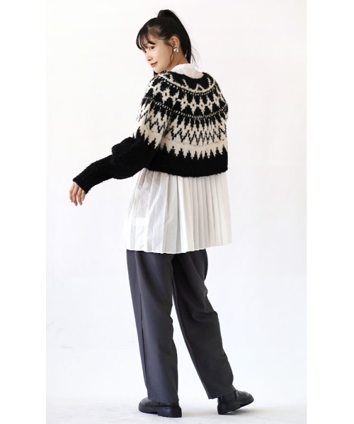 e-zakkamania stores（イーザッカマニアストアーズ）の「セミワイド テーパードパンツ（その他パンツ・レディース・グレー/ブラウン/ブラック・M）」の9枚目の写真