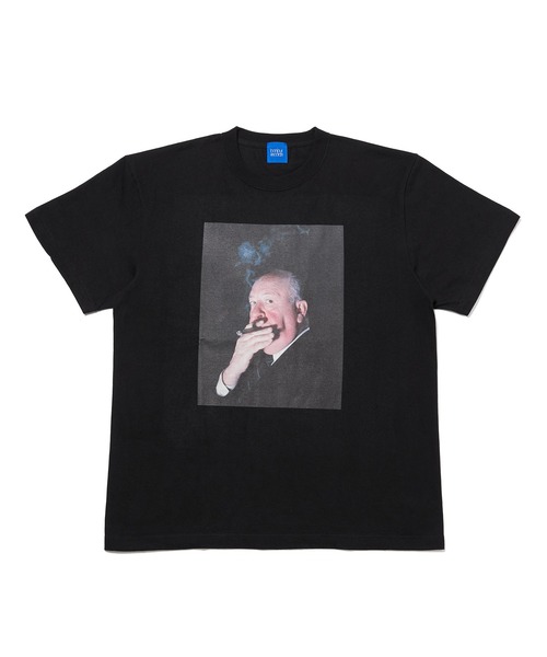 bonjour records(ボンジュールレコーズ)の「【Bonjour Records/ボンジュールレコード】 Hitchcock Smoke TEE ヒッチコック「Smoke」ショートスリーブTシャツ(Tシャツ/カットソー・メンズ・ブラック/ホワイト・L/M/XL/S)」の2枚目の写真