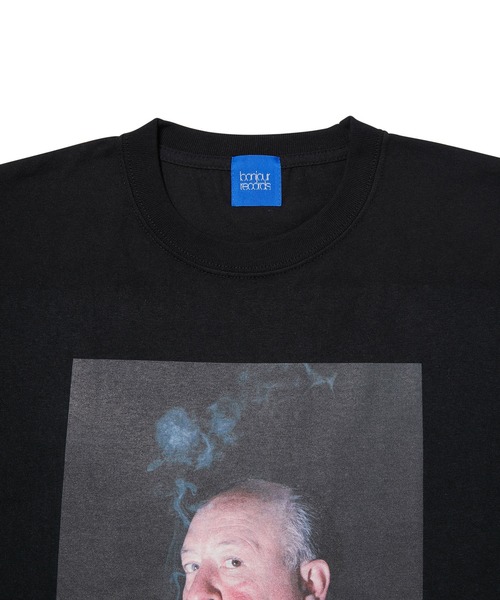 bonjour records(ボンジュールレコーズ)の「【Bonjour Records/ボンジュールレコード】 Hitchcock Smoke TEE ヒッチコック「Smoke」ショートスリーブTシャツ(Tシャツ/カットソー・メンズ・ブラック/ホワイト・L/M/XL/S)」の6枚目の写真