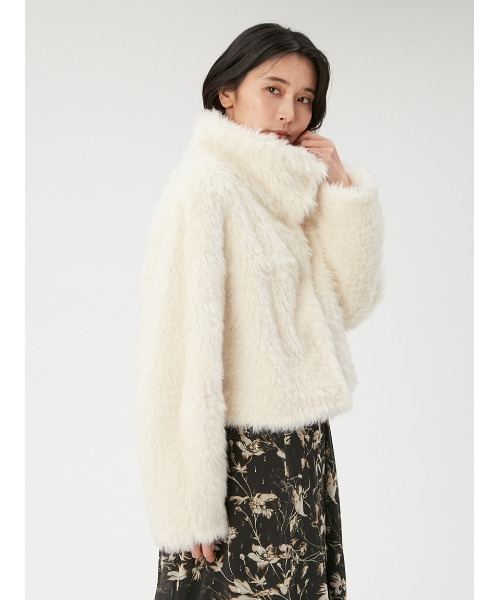 FRAY I.D（フレイアイディー）の「ＥＣＯＰＥＬハイネックファーショートジャケット（その他アウター・レディース・グレー/オフホワイト・FREE）」の21枚目の写真