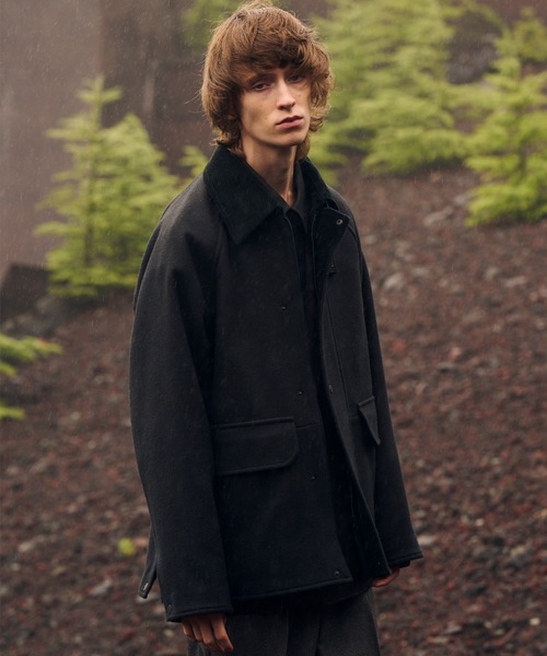 Super140s メルトンハンティングブルゾン / 保温 / 天然撥水 / 抗菌