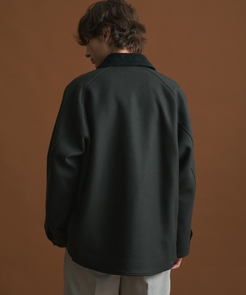 PUBLIC TOKYO（パブリックトウキョウ）の「Super140s メルトンハンティングブルゾン / 保温 / 天然撥水 / 抗菌防臭 / 2way（ブルゾン・メンズ・ブラウン/ブラック系その他2/カーキ・3/2/1）」の20枚目の写真