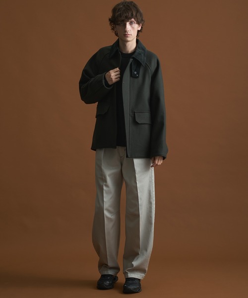 PUBLIC TOKYO（パブリックトウキョウ）の「Super140s メルトンハンティングブルゾン / 保温 / 天然撥水 / 抗菌防臭 / 2way（ブルゾン・メンズ・ブラウン/ブラック系その他2/カーキ・3/2/1）」の17枚目の写真