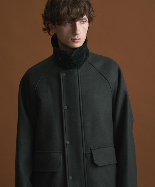 PUBLIC TOKYO（パブリックトウキョウ）の「Super140s メルトンハンティングブルゾン / 保温 / 天然撥水 / 抗菌防臭 / 2way（ブルゾン・メンズ・ブラウン/ブラック系その他2/カーキ・3/2/1）」の15枚目の写真