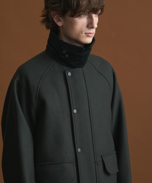 PUBLIC TOKYO（パブリックトウキョウ）の「Super140s メルトンハンティングブルゾン / 保温 / 天然撥水 / 抗菌防臭 / 2way（ブルゾン・メンズ・ブラウン/ブラック系その他2/カーキ・3/2/1）」の14枚目の写真