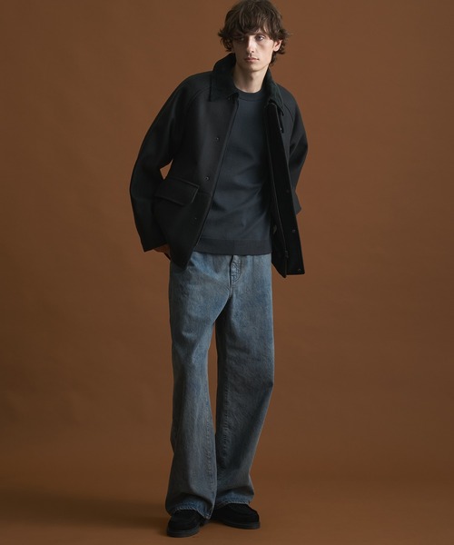 PUBLIC TOKYO（パブリックトウキョウ）の「Super140s メルトンハンティングブルゾン / 保温 / 天然撥水 / 抗菌防臭 / 2way（ブルゾン・メンズ・ブラウン/ブラック系その他2/カーキ・3/2/1）」の10枚目の写真