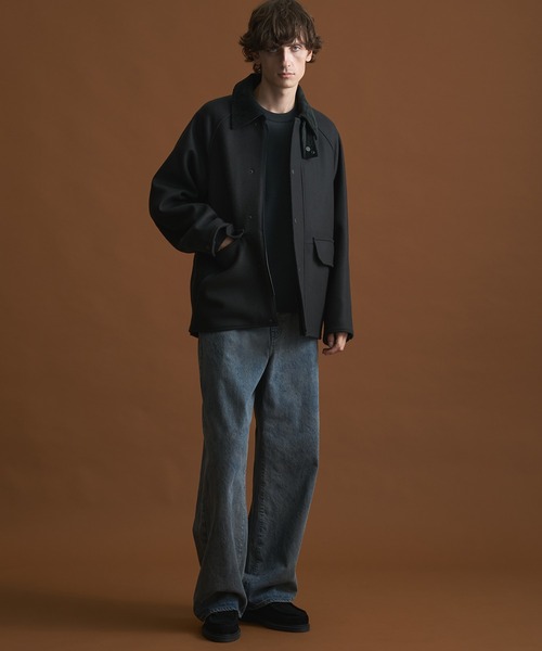 PUBLIC TOKYO（パブリックトウキョウ）の「Super140s メルトンハンティングブルゾン / 保温 / 天然撥水 / 抗菌防臭 / 2way（ブルゾン・メンズ・ブラウン/ブラック系その他2/カーキ・3/2/1）」の9枚目の写真